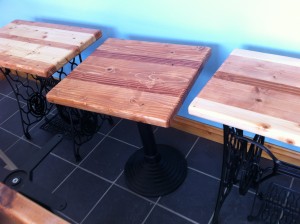 Tables at the cafe