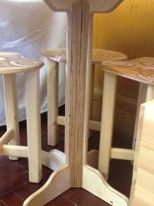 Birch ply table detail by Andy Crabb Designs